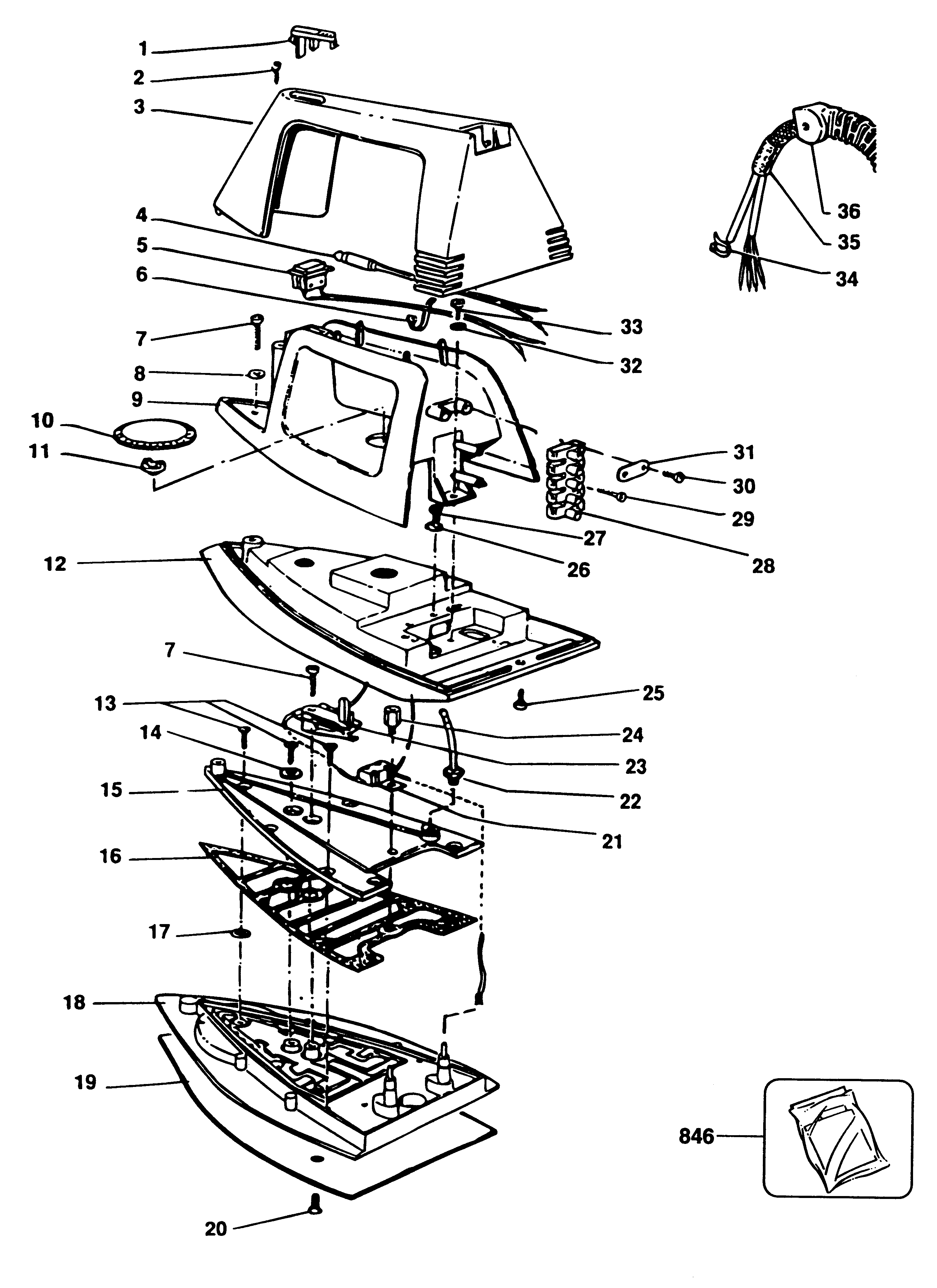UNITATE MANA DE FIER BLACK+DECKER BR260-----B Type 1