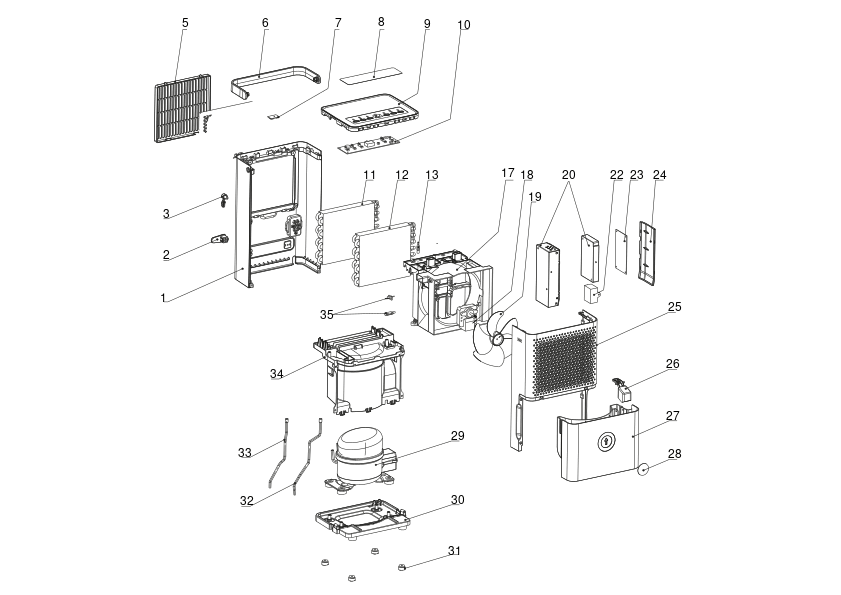 DEZUMIDIFICATOR BLACK+DECKER BXDH12E Type 1