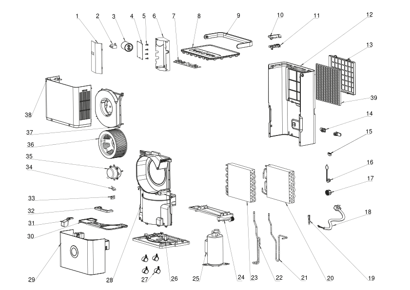 DEZUMIDIFICATOR BLACK+DECKER BXDH20E Type 1