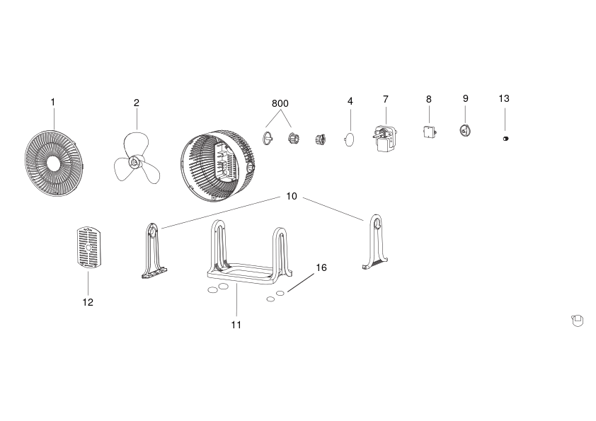 VENTILATOR - CUTIE BLACK+DECKER BXEFD30E Type 1
