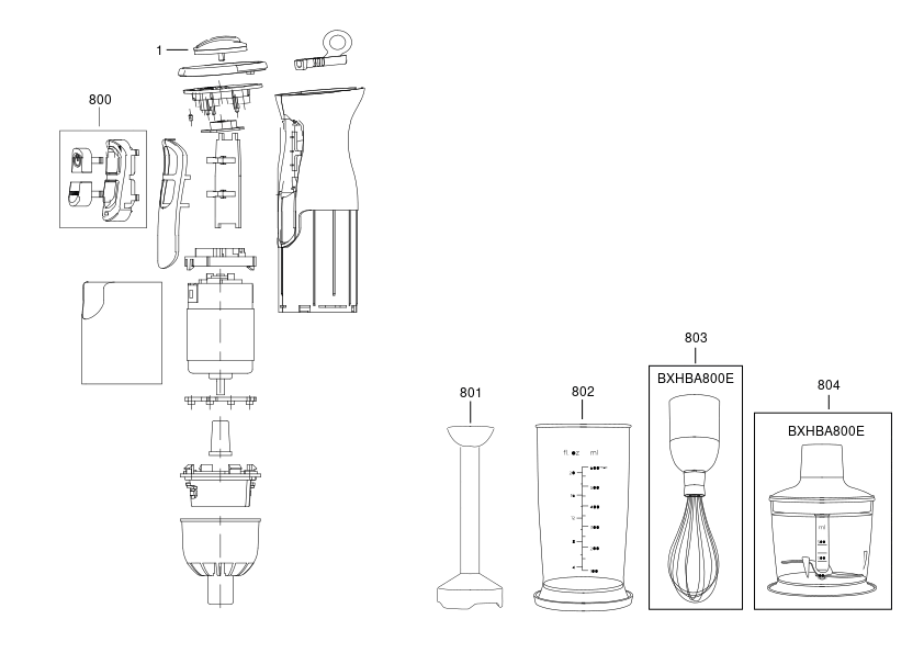 BLENDER BLACK+DECKER BXHBA800E Type 1