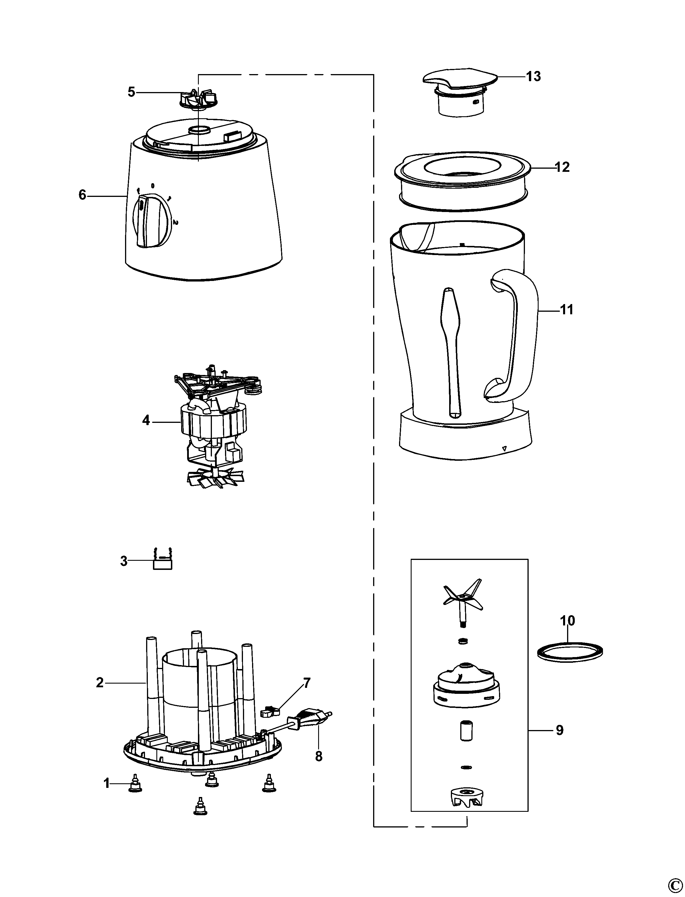 BLENDER BLACK+DECKER BXJB500E Type 1