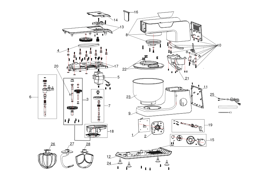 MIXER BLACK+DECKER BXKM1000E Type 1