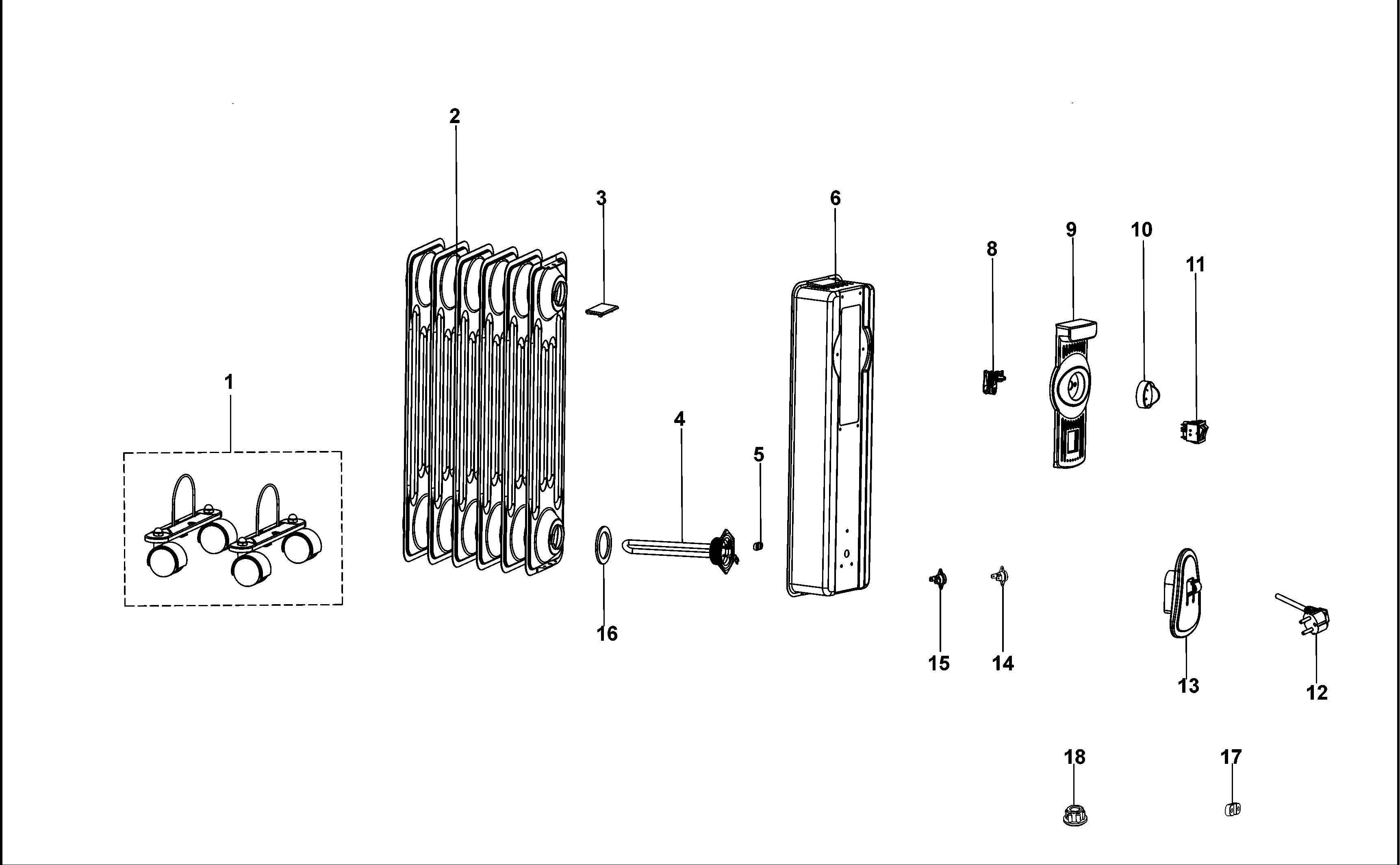 RADIATOR DE ULEI BLACK+DECKER BXRA1500E Type 1