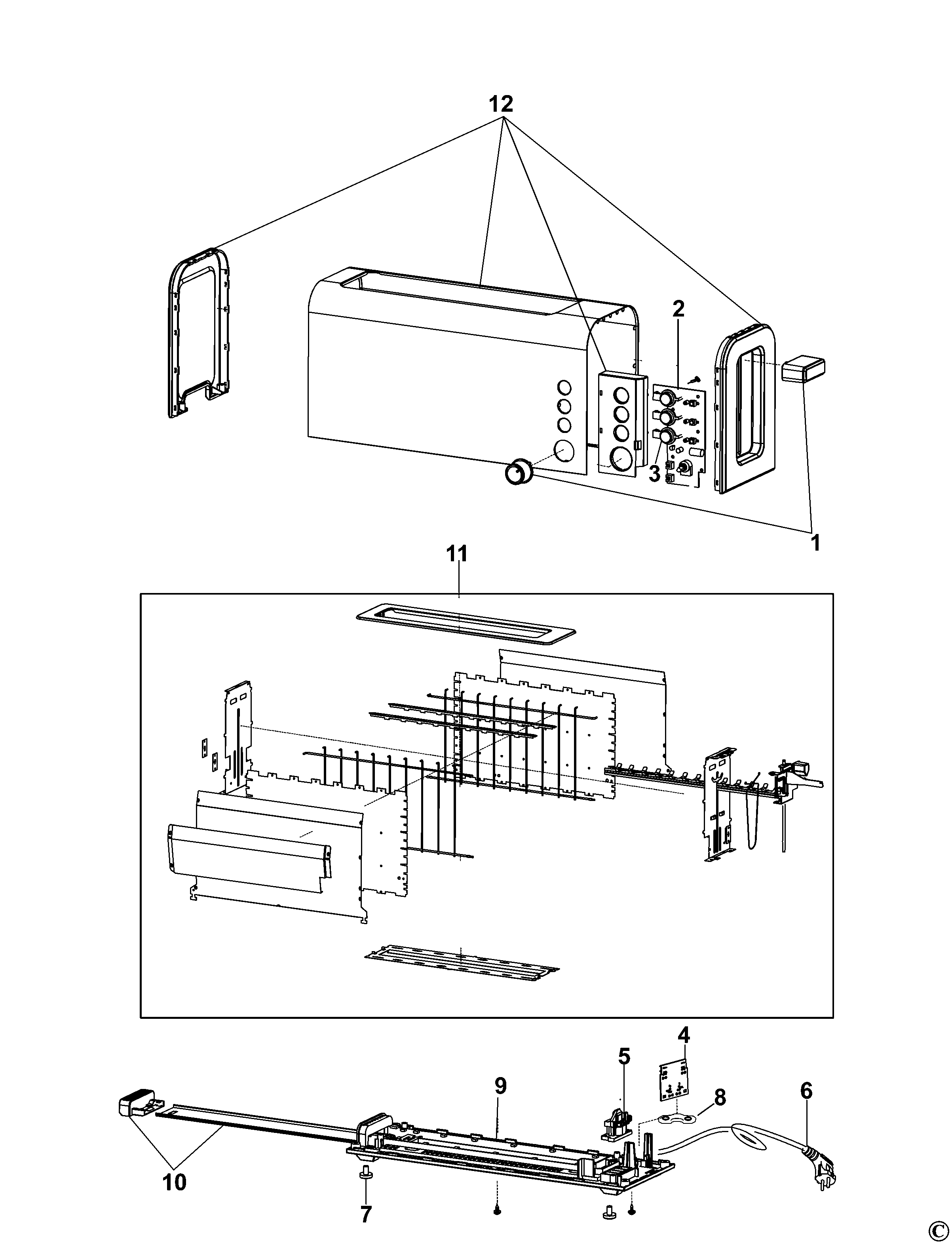 PRAJITOR DE PAINE BLACK+DECKER BXTO1000E Type 1