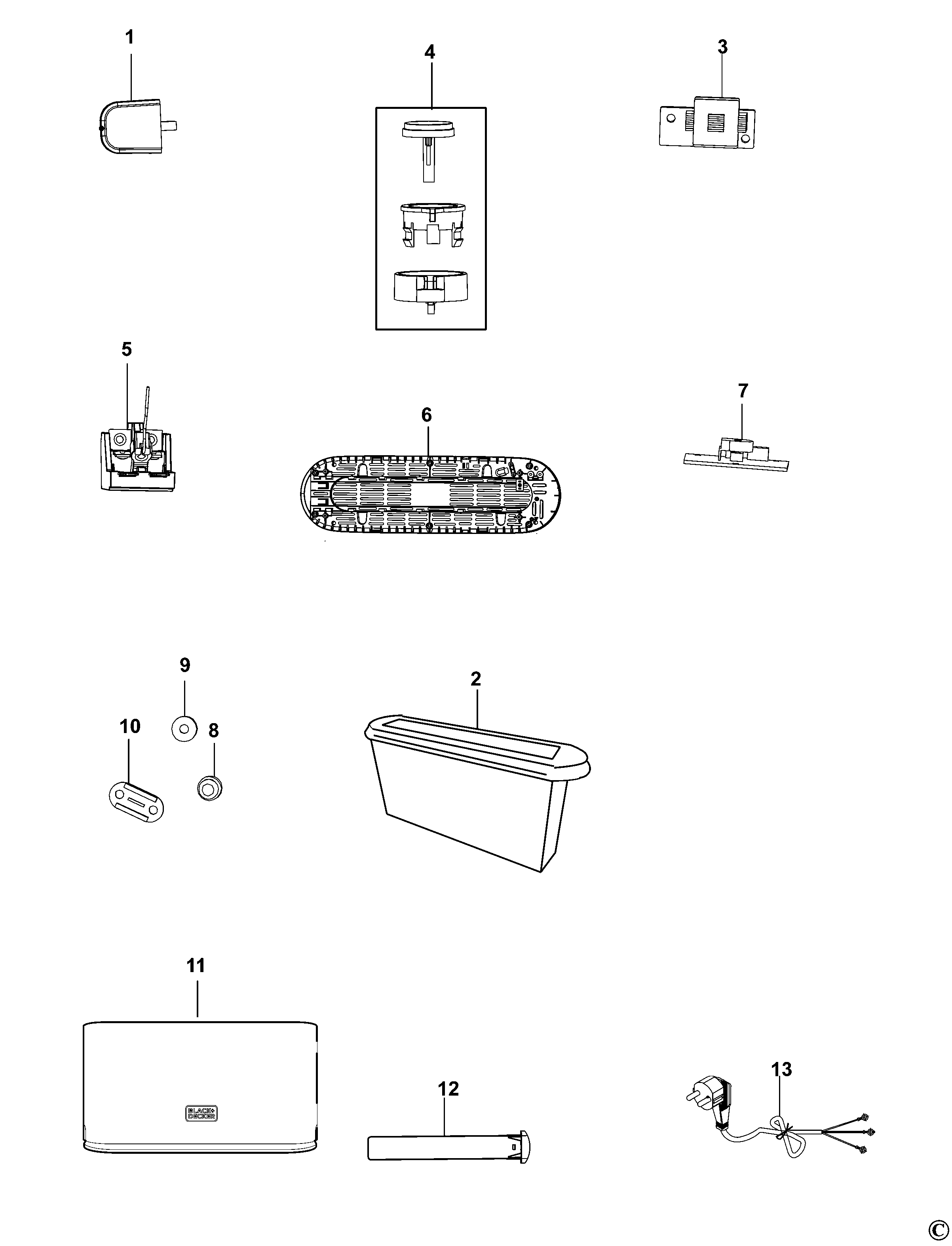 PRAJITOR DE PAINE BLACK+DECKER BXTO1001E Type 1