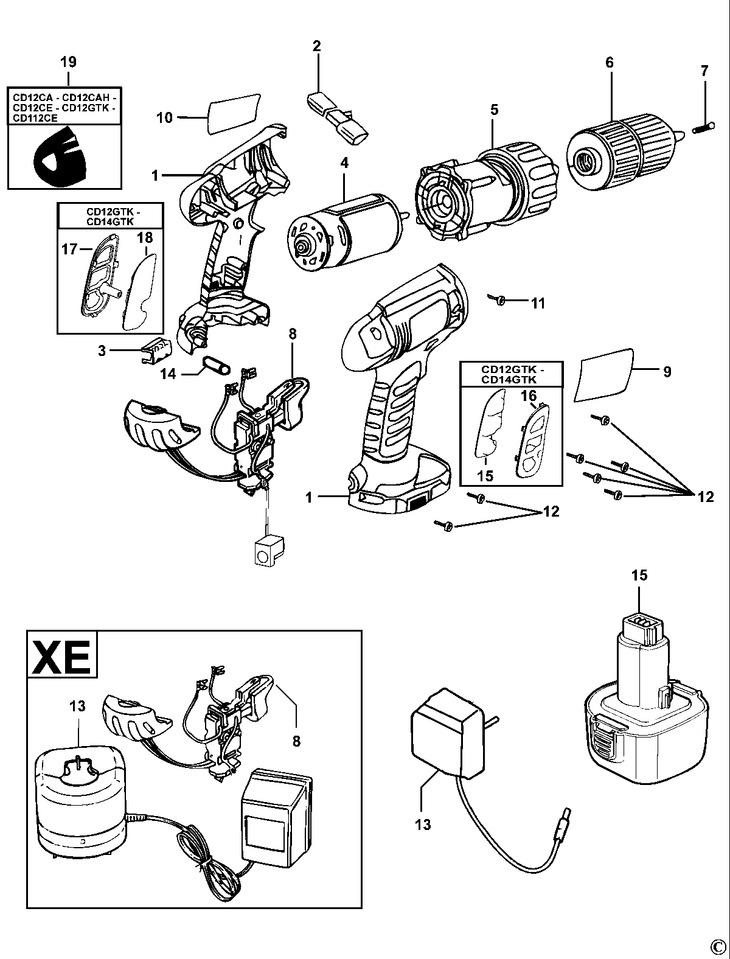 CD14C   CORDLESS DRILL  Type 1