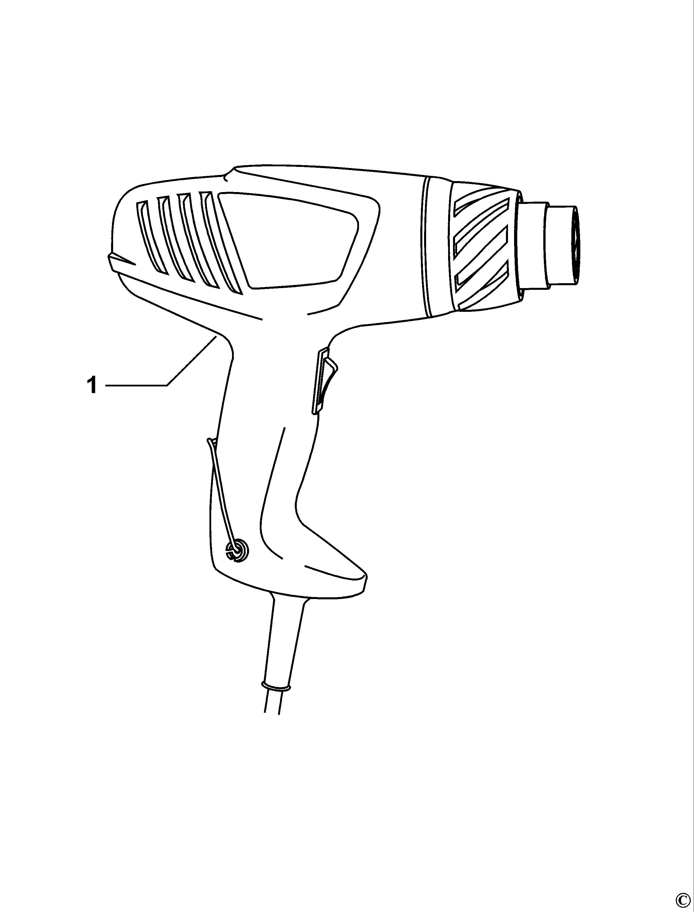 PISTOL CU AER CALD BLACK+DECKER CD701 Type 2