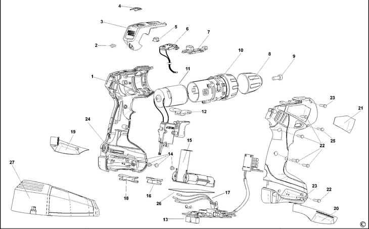 CP14LN  CORDLESS DRILL  Type 1