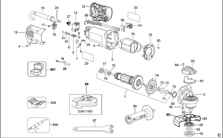 D28111   SMALL ANGLE GRINDER  Type 3