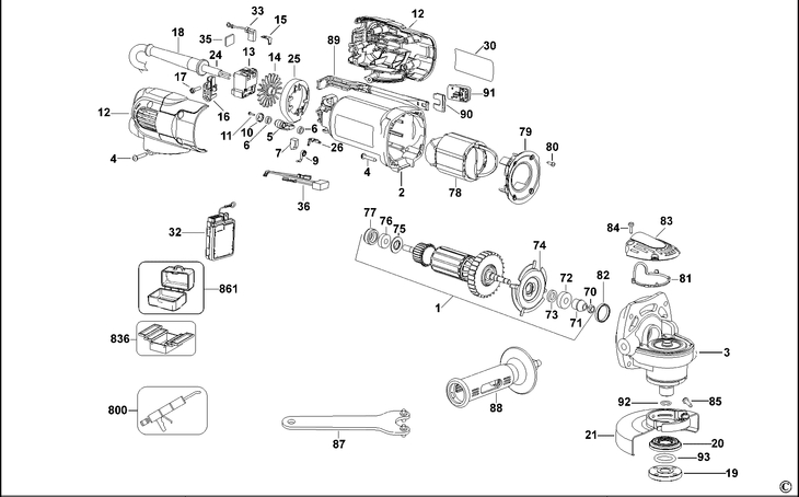 D28133   SMALL ANGLE GRINDER  Type 1