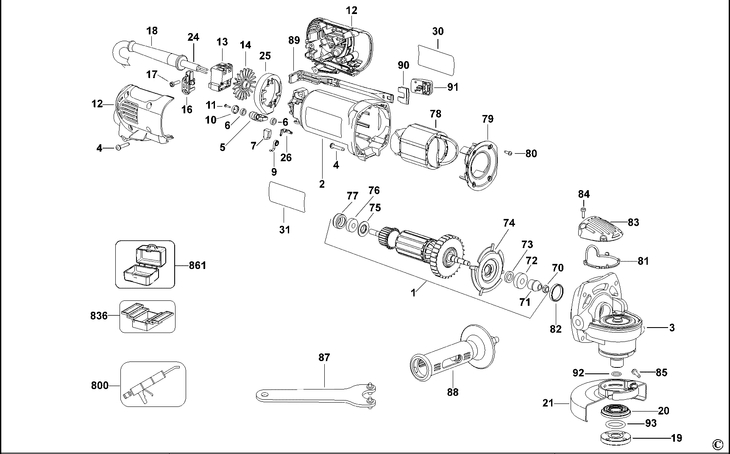 D28135   SMALL ANGLE GRINDER  Type 1
