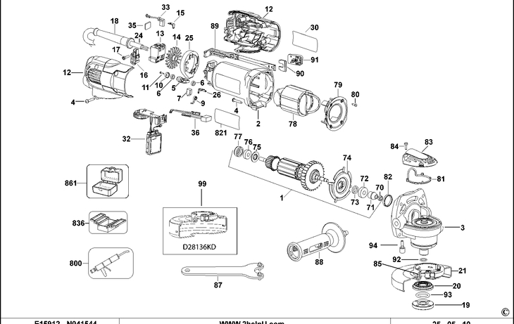 D28136  SMALL ANGLE GRINDER  Type 2