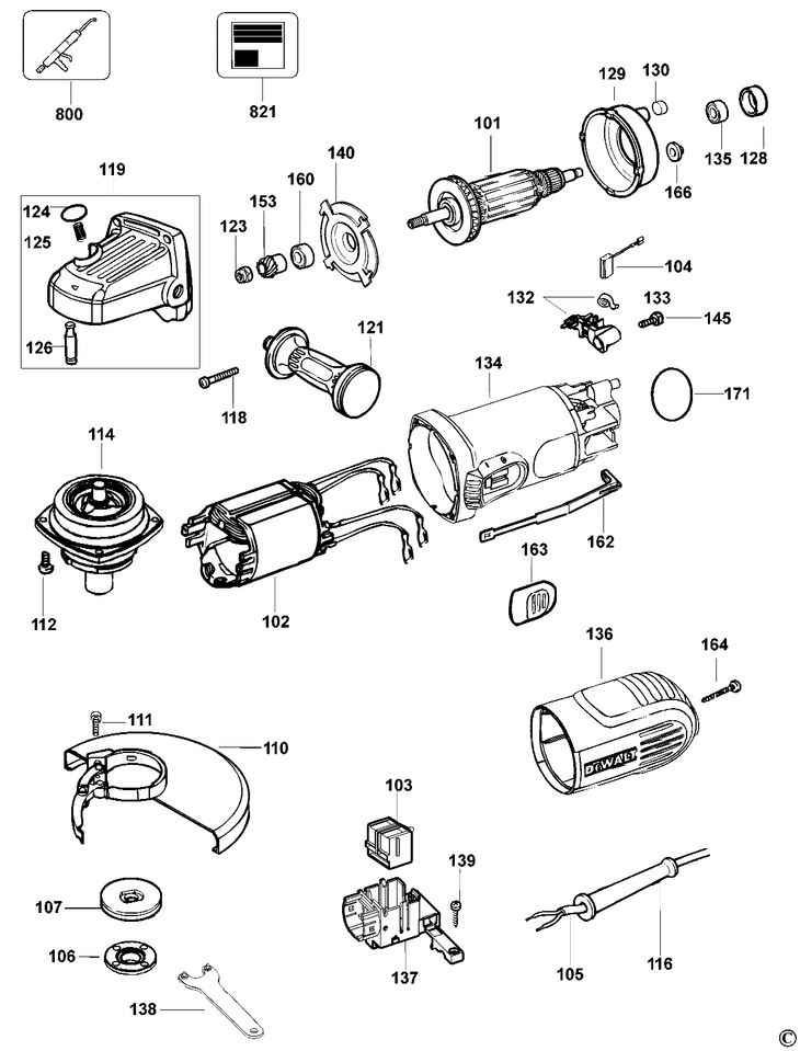 D28153   SMALL ANGLE GRINDER  Type 1