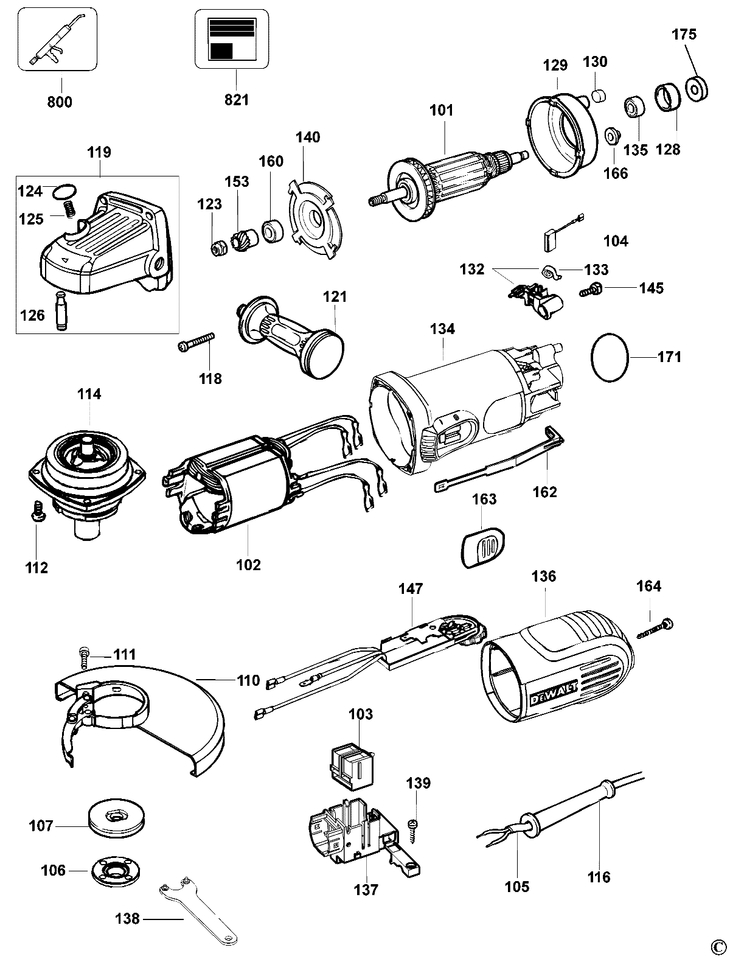 D28156  SMALL ANGLE GRINDER  Type 1