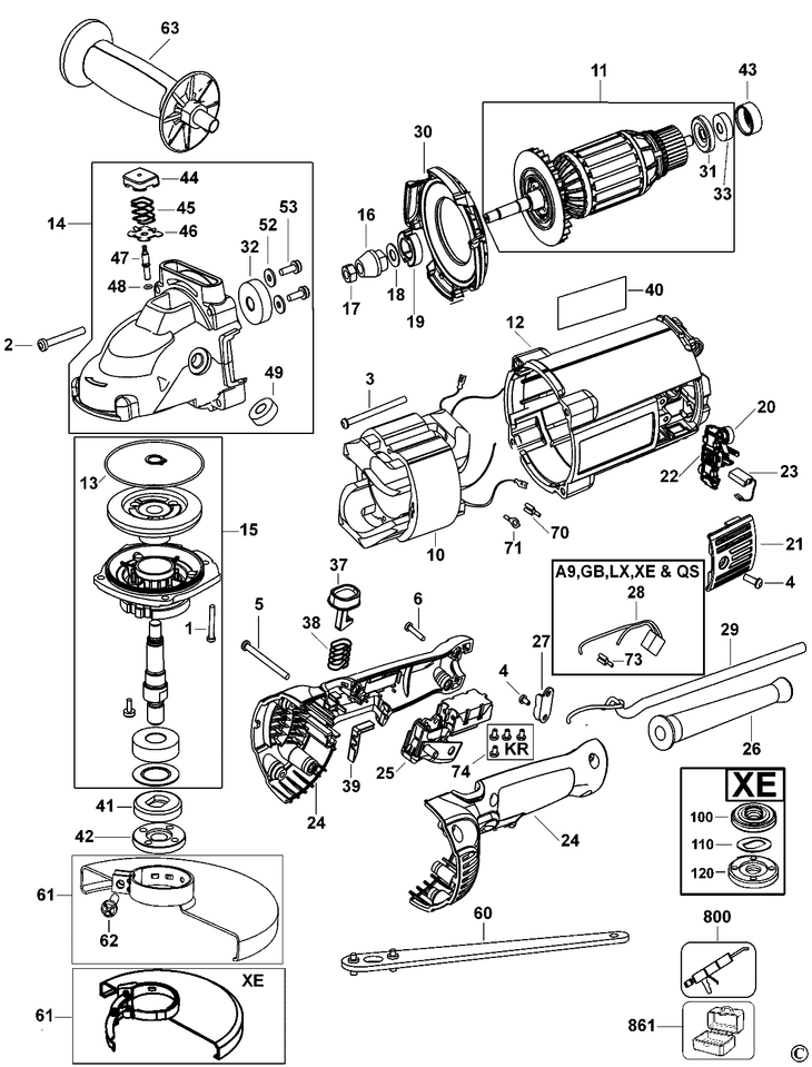 D28490  ANGLE GRINDER  Type 1