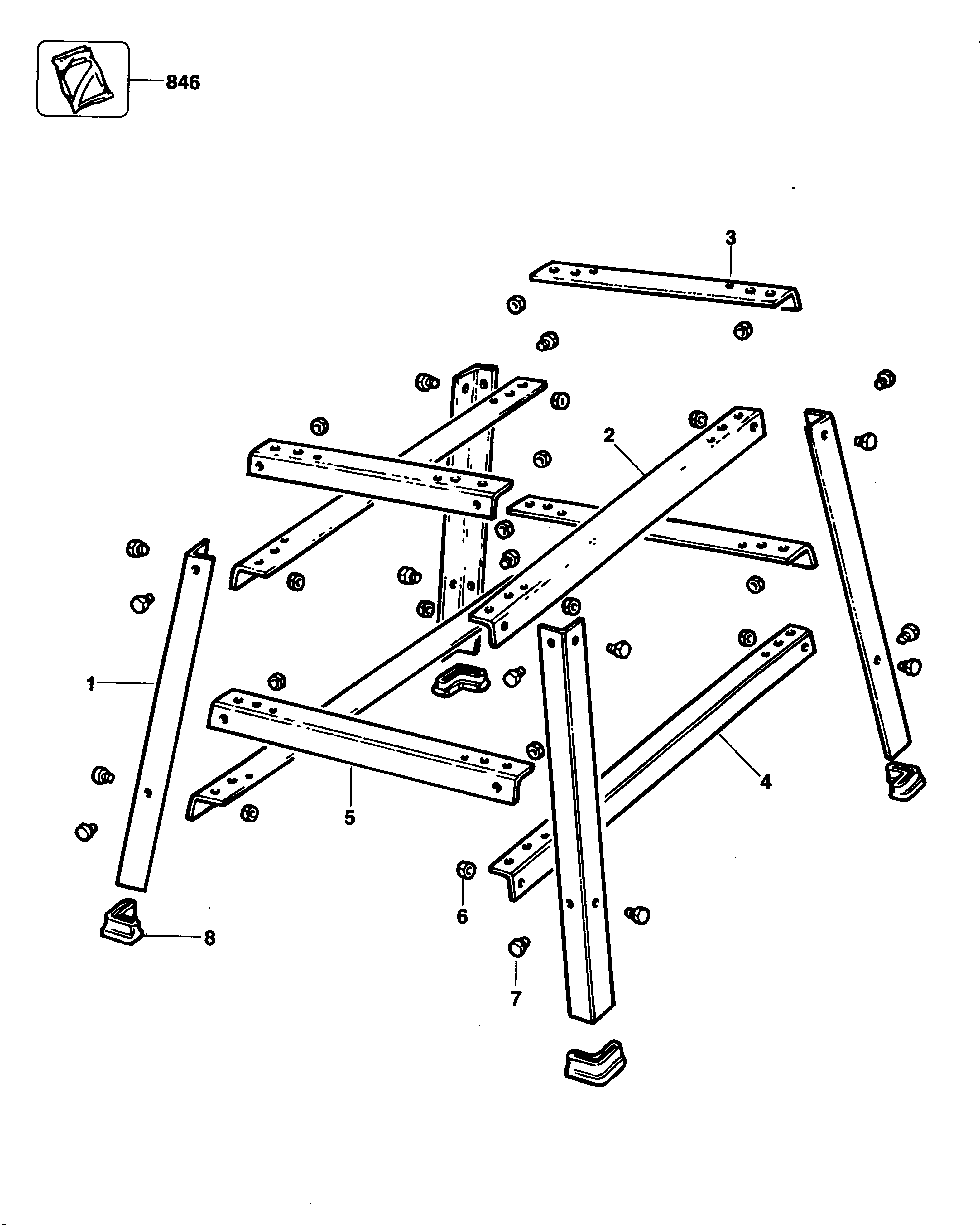 SUPORT DE PICIOARE DEWALT DA850 Type 1