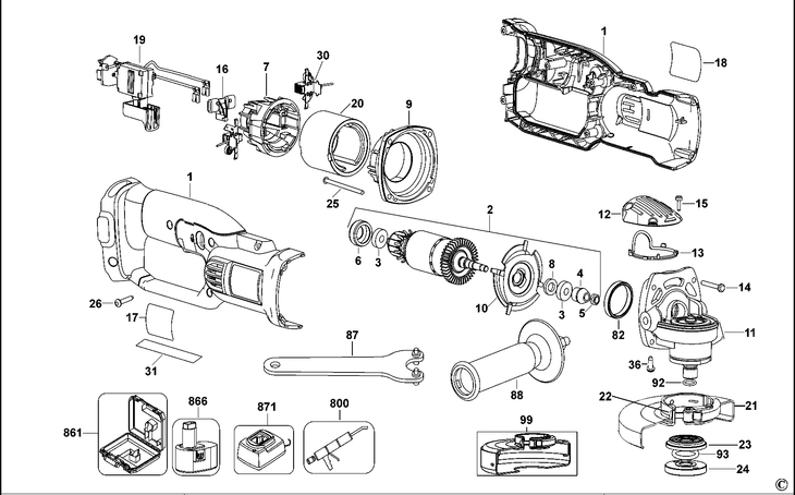 DC411  SMALL ANGLE GRINDER  Type 2