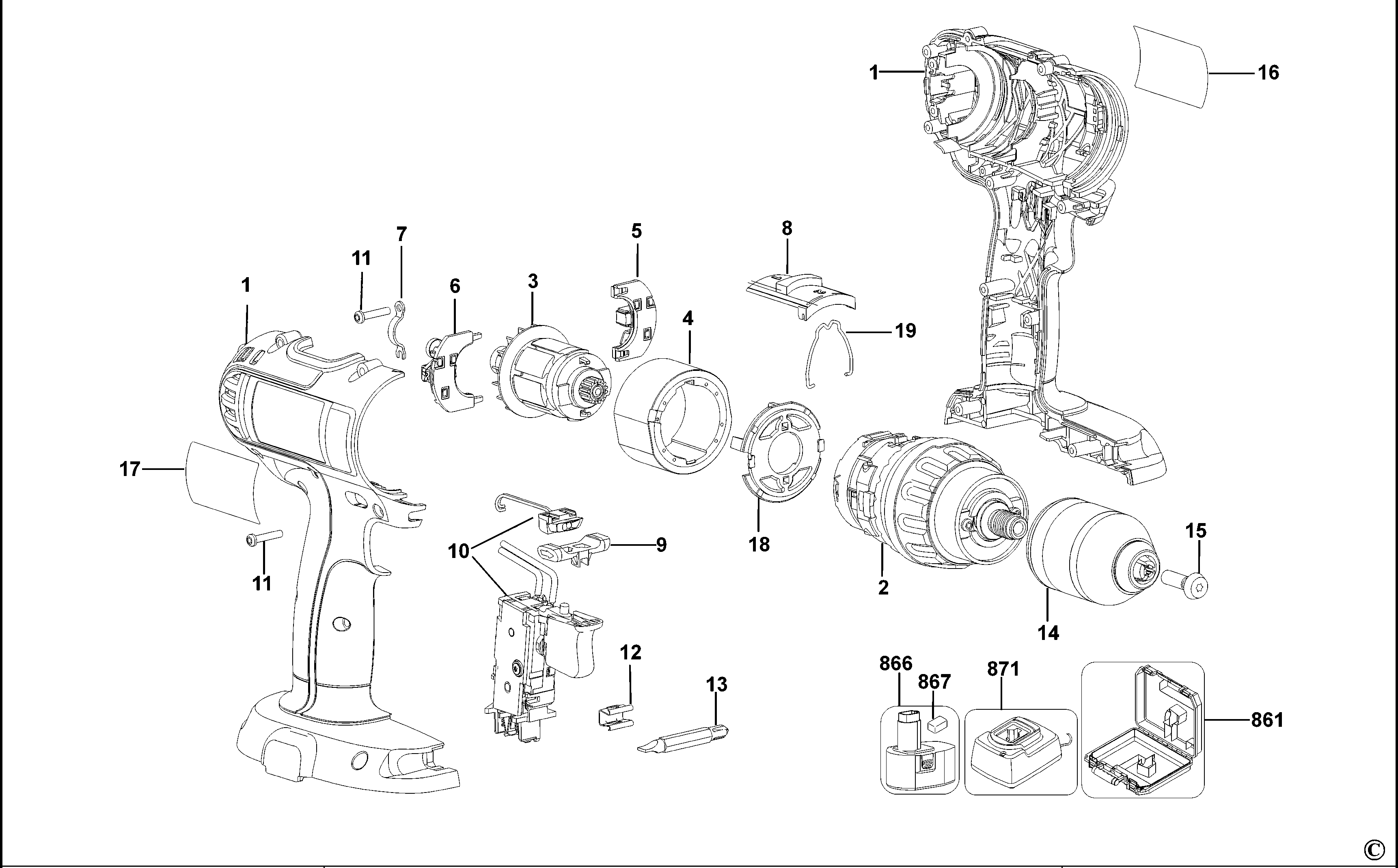 GAURIRE/INSURUBARE DEWALT DC743K Type 1