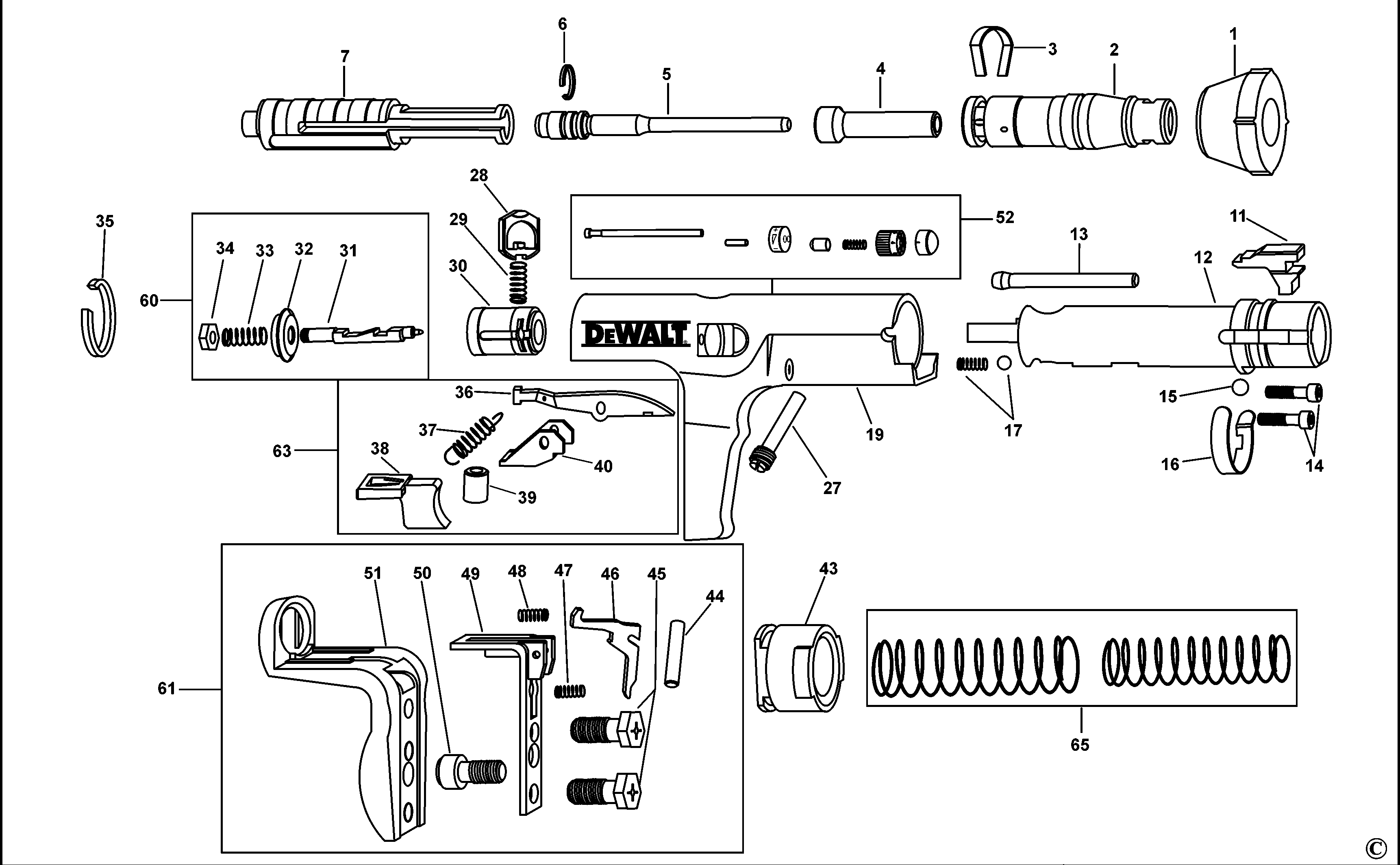 PISTOL DA BATUT CUIE DEWALT DDF2120400 Type 1