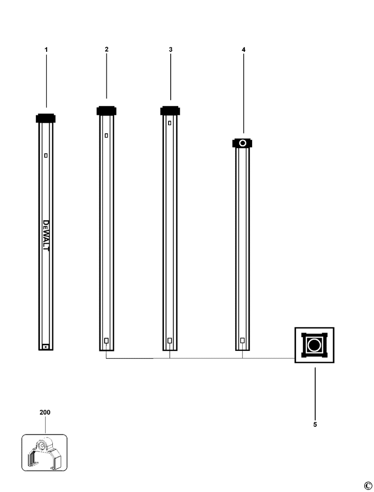DE0734   GRADE ROD  Type 1