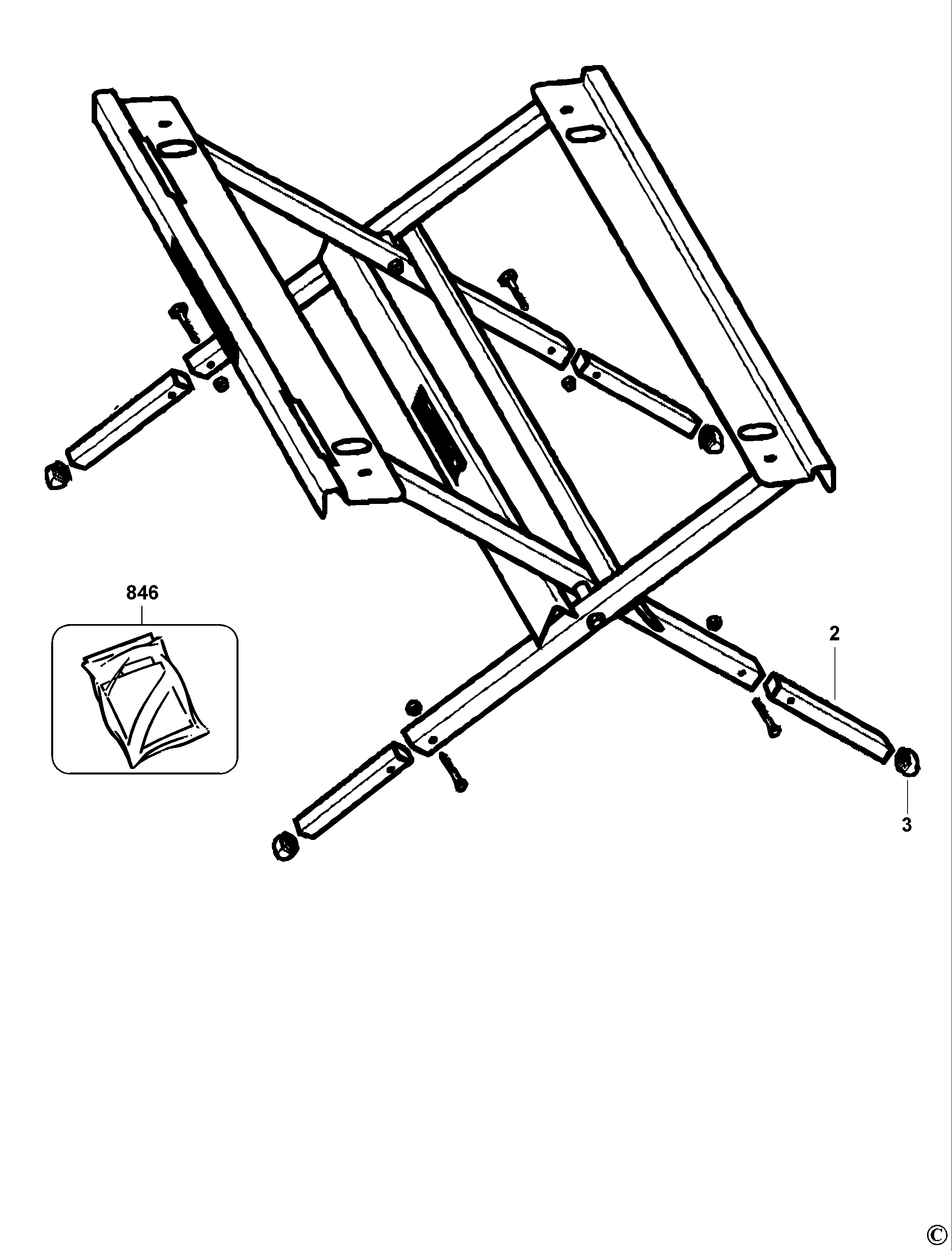 SUPORT DE PICIOARE DEWALT DE7440 Type 2