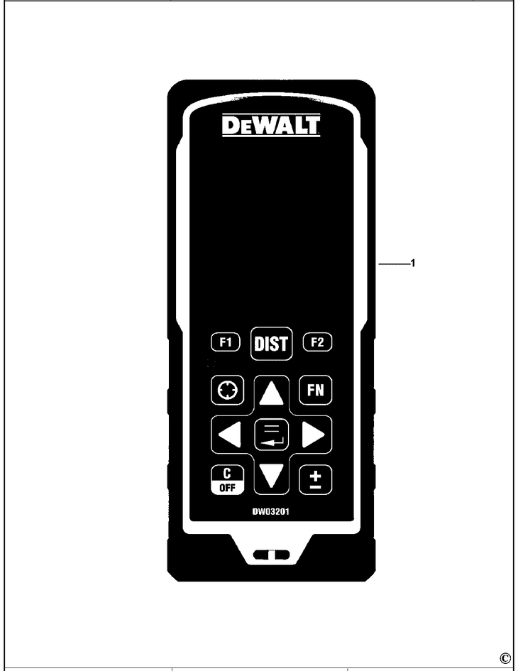 DW03201  LASER DISTANCE METER  Type 1