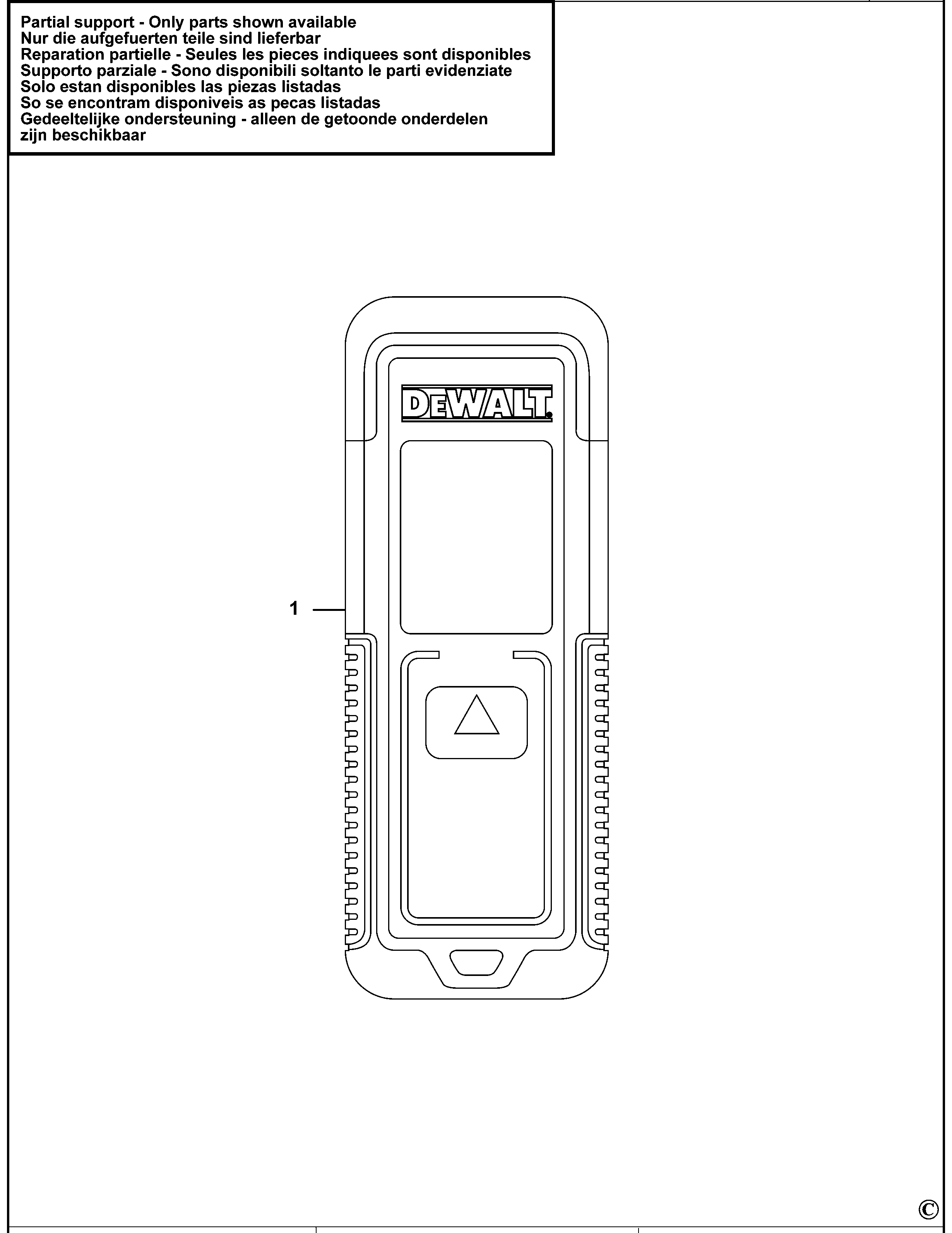TELEMETRU CU LASER DEWALT DW033 Type 1