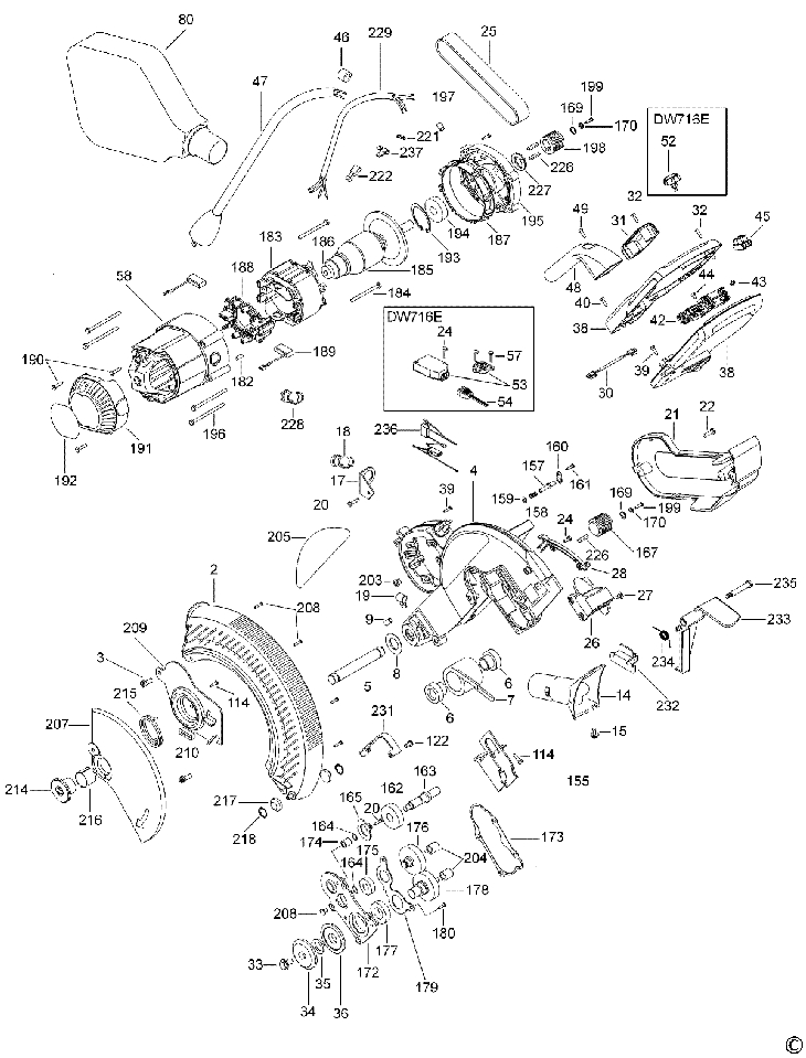 DW716E  MITRE SAW  Type 1