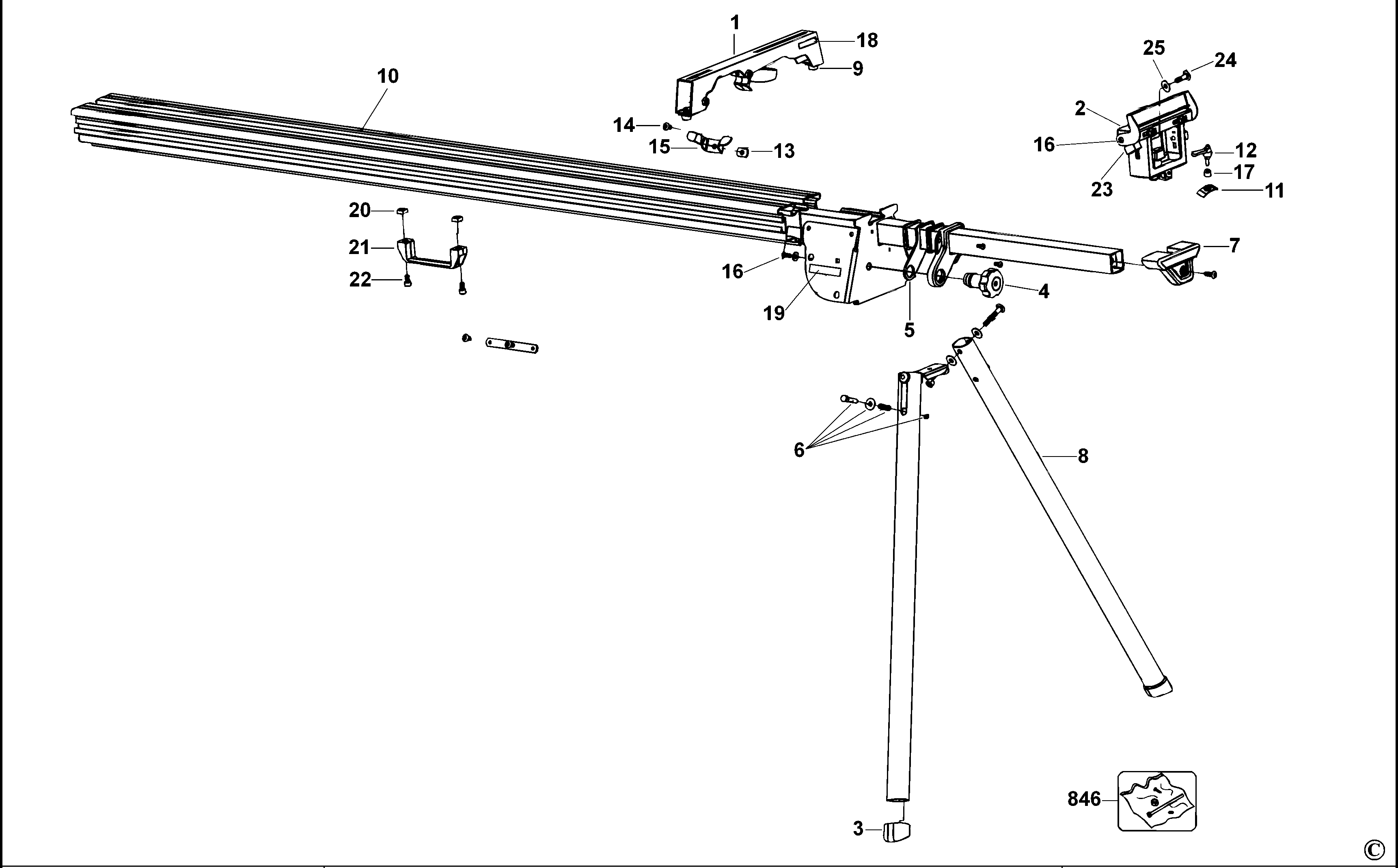 SUPORT PENTRU FIERSTRAU DE MASA DEWALT DW723 Type 1