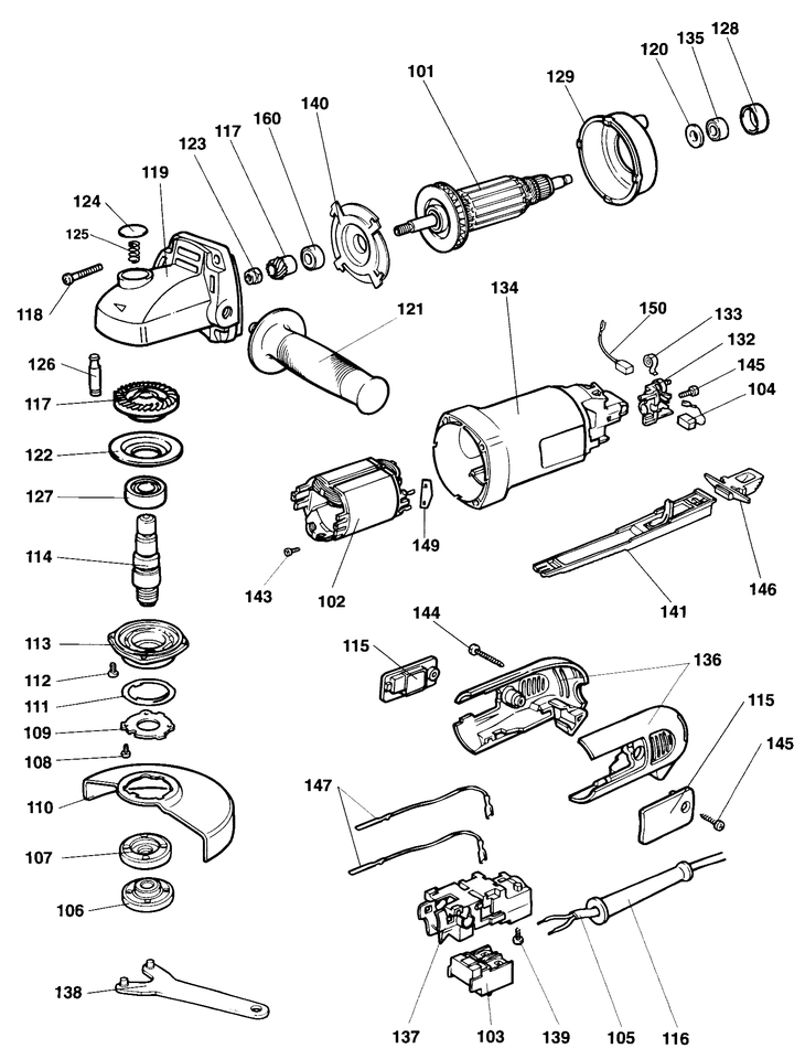 DW806   ANGLE GRINDER  Type 2 - GB