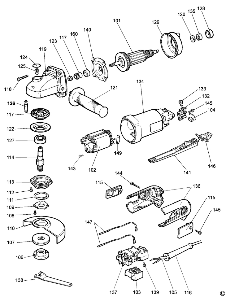 DW813   ANGLE GRINDER  Type 1