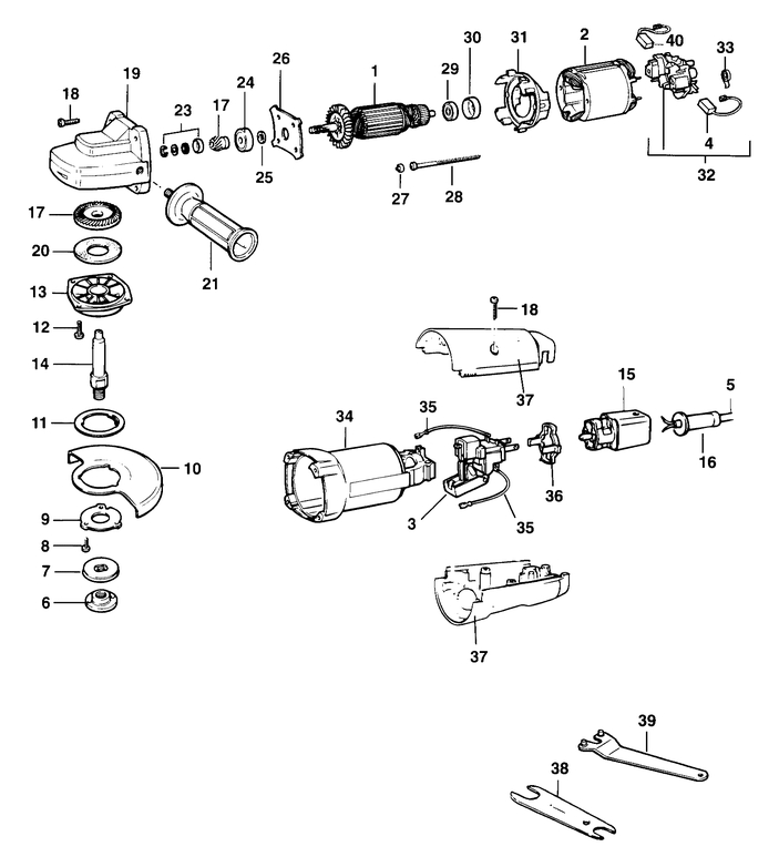 DW816   ANGLE GRINDER  Type 1