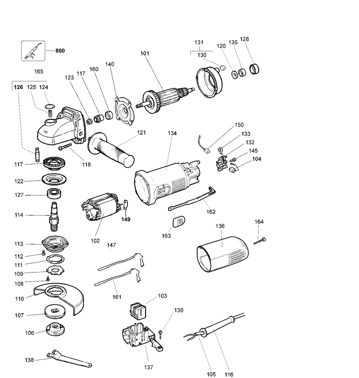 DW817   ANGLE GRINDER  Type 1