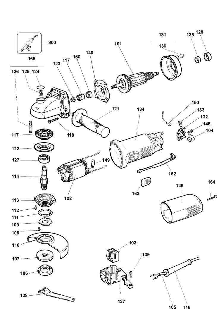 DW817   ANGLE GRINDER  Type 3