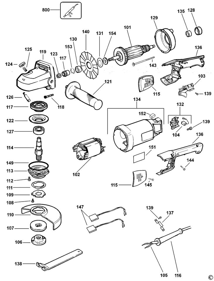 DW831  ANGLE GRINDER  Type 1-2