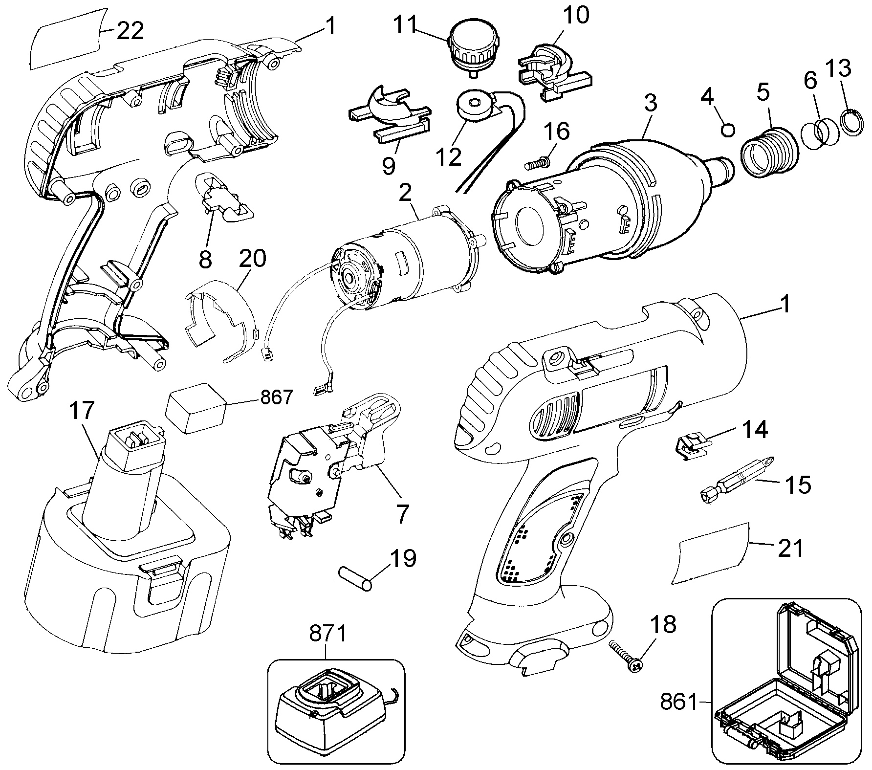 SURUBELNITA  IMPACT DEWALT DW967K Type 1