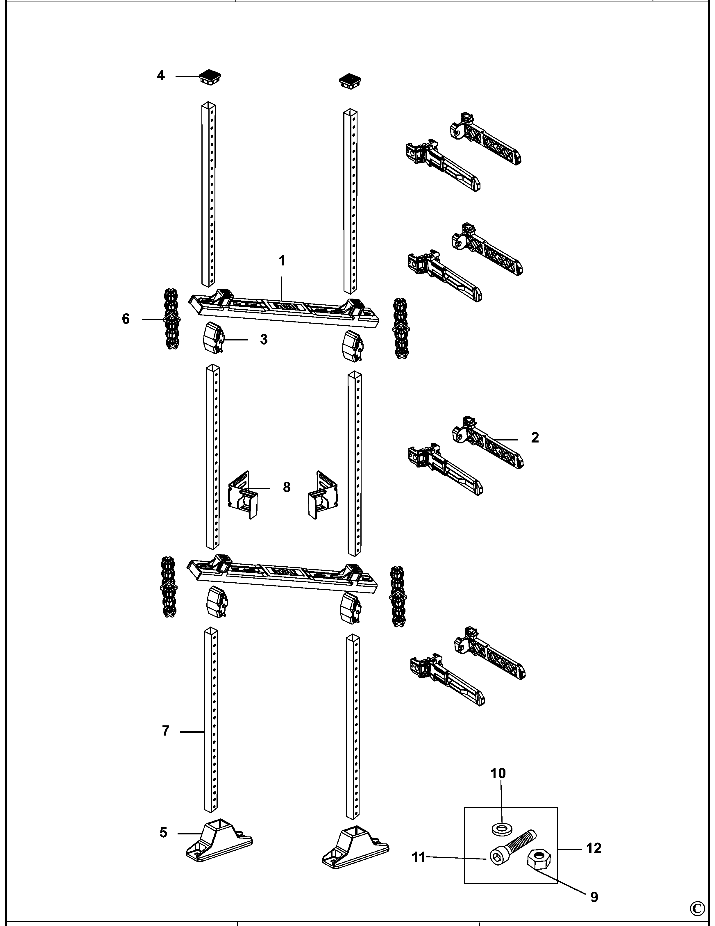 RACK DEWALT DWST1-75694 Type 1