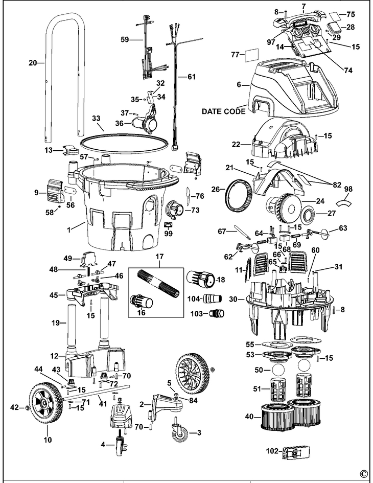 DWV902L  DUST EXTRACTOR  Type 2