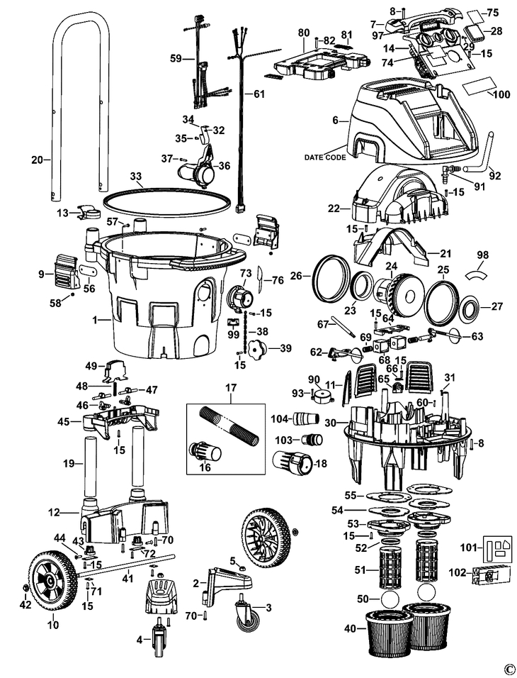 DWV902MT  DUST EXTRACTOR  Type 1