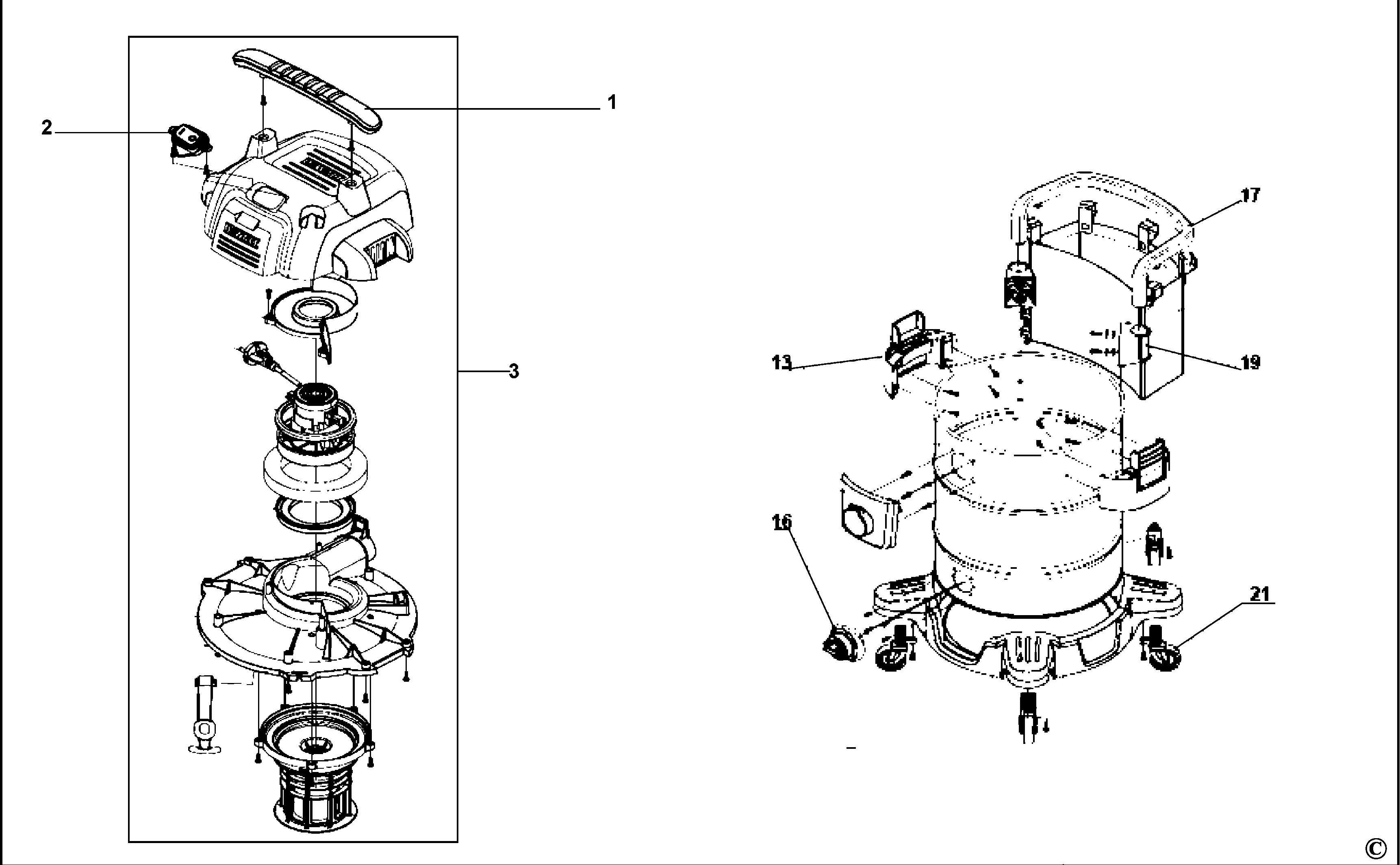 ASPIRATOR DEWALT DXV38SPRO Type 1
