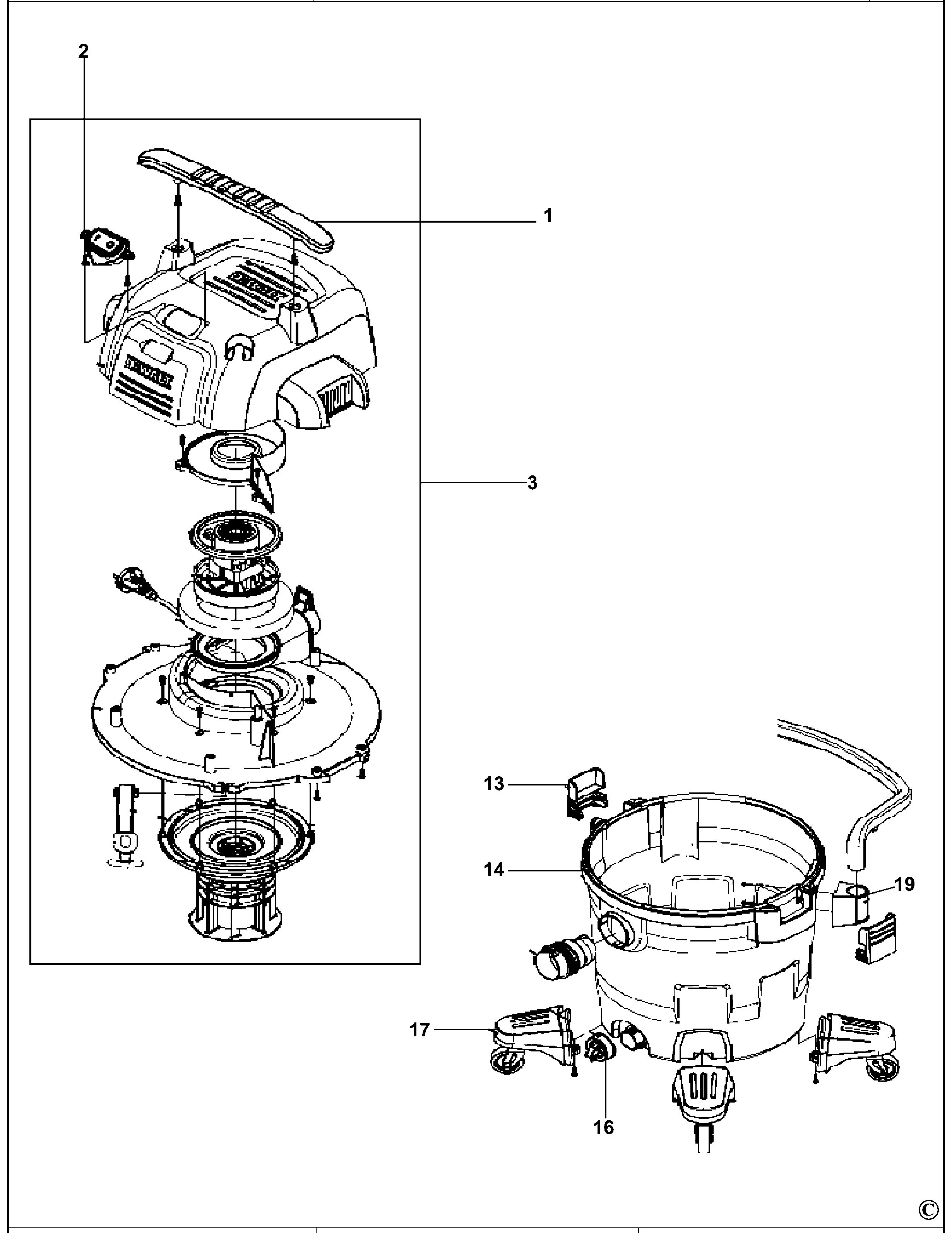 ASPIRATOR DEWALT DXV45P Type 1