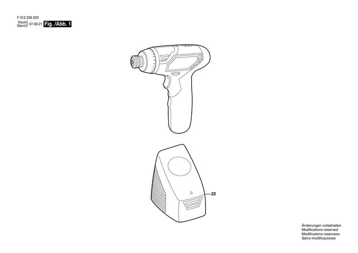 SURUBELNITA CU ACUMULATOR  (F012236200)  2362 / 7.2 V /USA