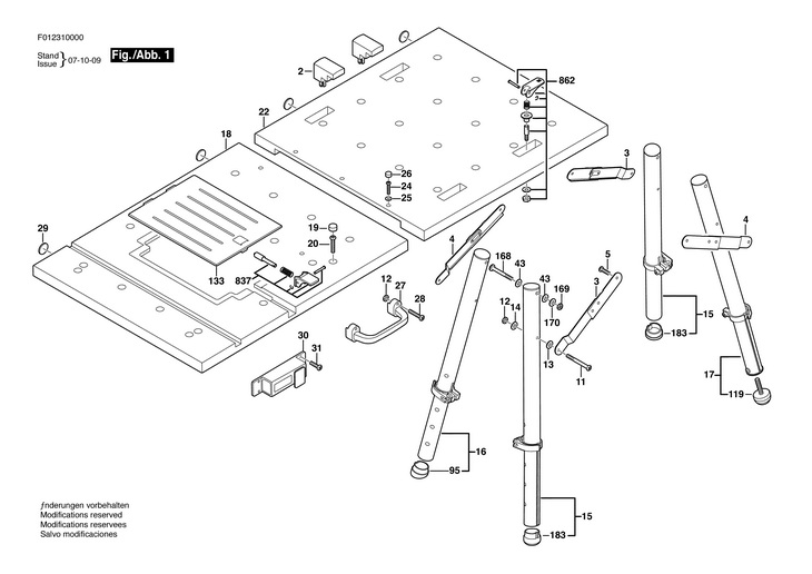 MASA DE LUCRU  (F012310000)  3100 / 115 V /USA