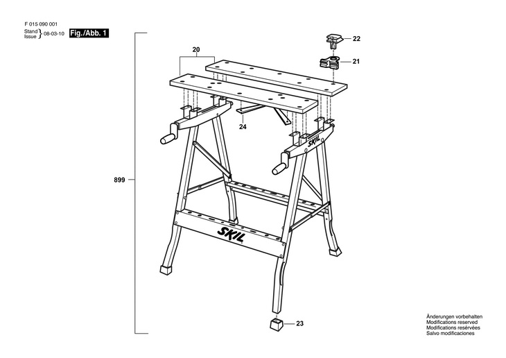 BANC DE LUCRU  (F015090001)  0900 / 0 V /EU