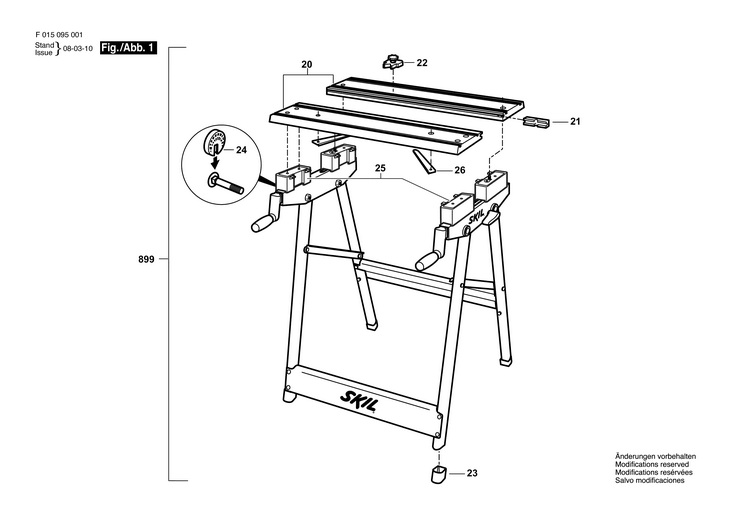BANC DE LUCRU  (F015095001)  0950 / 0 V /EU