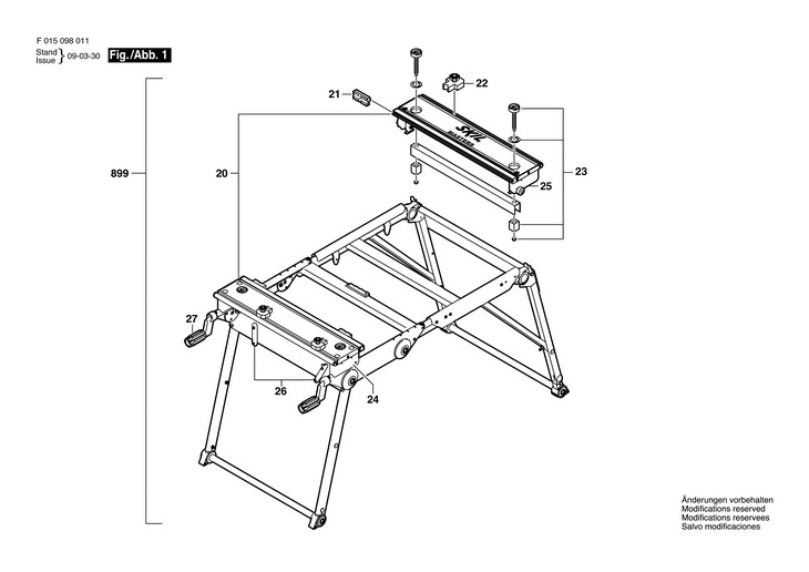 BANC DE LUCRU  (F015098011)  0980 / 0 V /EU