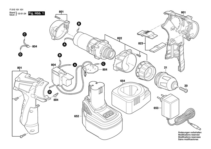 SET COMBI  (F015101101)  1011 / 12 V /EU