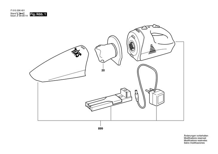 ASPIRATOR CU ACUMULATOR  (F015206401)  2064 / 3.6 V /EU