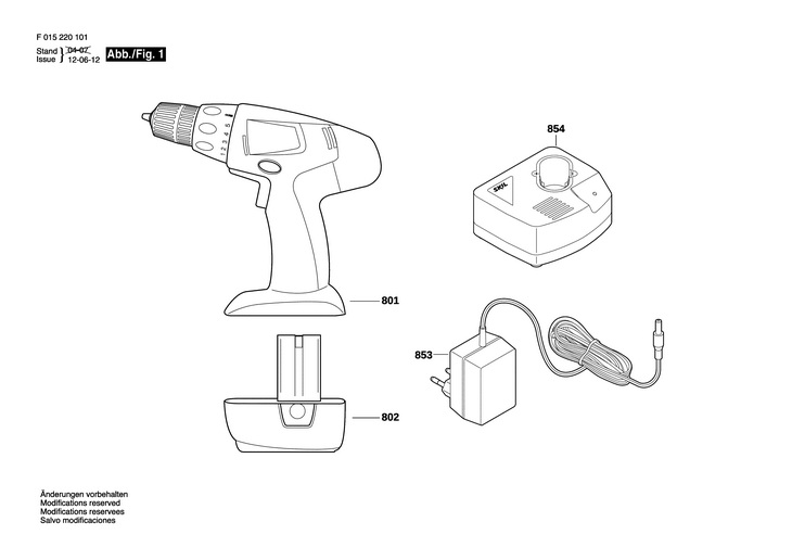 MASINA DE GAURIT CU ACUM  (F015220101)  2201 / 9.6 V /EU